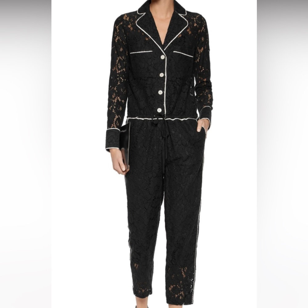 Robert Rodriguez Guipure Lace Jumpsuit